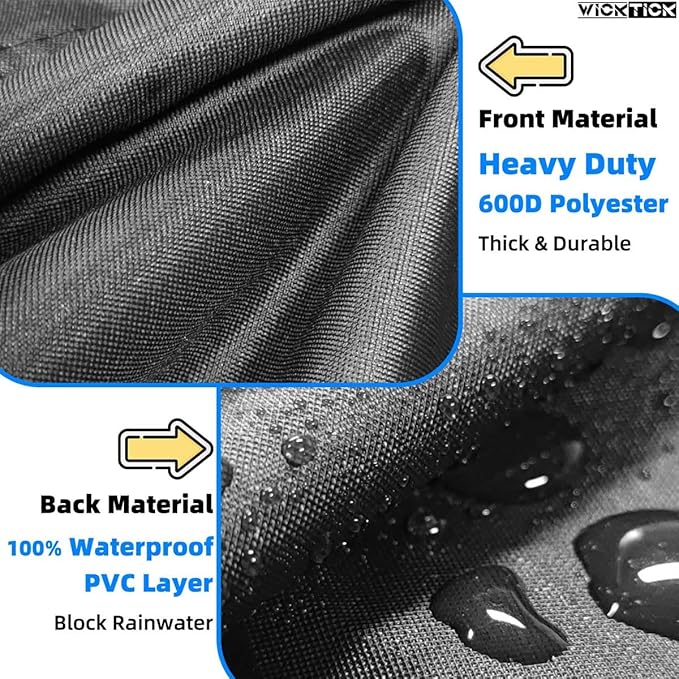 Square Gas Fire Pit Cover 28 x 28 x 25 Inch, Waterproof & 600D Heavy Duty Fire Table Cover, Compatible with Ciays, Xbeauty, Yaheetech, BALI OUTDOORS and more 28x28 Inch Patio Propane Firepits