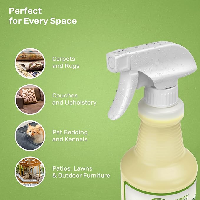 Mosquito Magician Indoor and Outdoor Spray - Use for Carpet, Furniture, Bedding, Couches & Pets – Plant-Sourced with Essential Oil – Cedarwood, 16 OZ