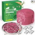 Extra Strong Mosquito Repellent Coils, 24 Pack Large Outdoor Coils Insect Repellent DEET Free, 6-Hour Protection Covers 12ft, Safe & Effective for Yard, Patio, Camping, Garden, Deck & BBQ Areas