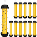 Qualirey Fly Traps for Indoor Outdoor Hanging Fruit Fly Stick Trap Sticky Mosquito for Home Insect 10 x 2.5 Inches(Yellow,12 Pcs)