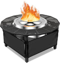 48 Inch Fire Pit Bonfire Surround for Solo St ove Yukon, Circular Safety Protection, Equipped with a Safety Support Frame to Prevent Direct Contact with The Ground