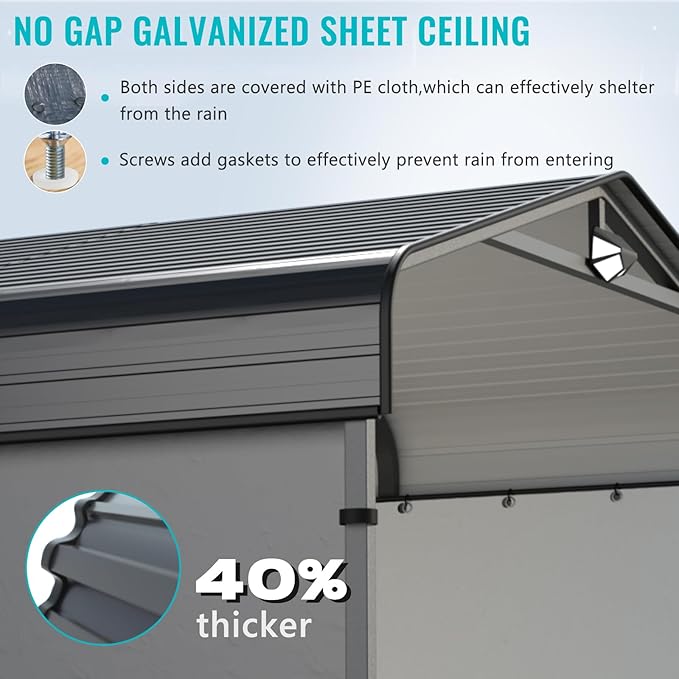 20x20 Metal Carport, Heavy Duty 2-Car Carport Canopy, Galvanized Steel Roof Car Tent Garage, CarPorts with Removable Polyethylene Sidewalls