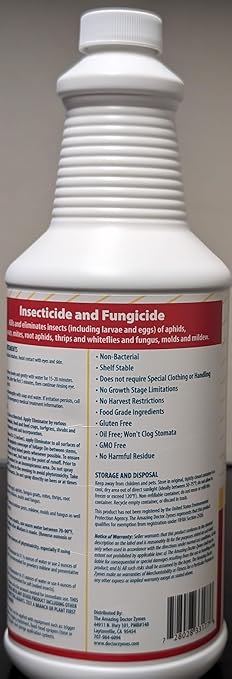 Eliminator Concentrate – Organic Enzyme Insecticide & Miticide – Safe Pest Control for Gardens, Crops, Homes & Pets – Natural Bug Spray for Aphids, Mites, Whiteflies, Flies, Mildew & Fungus