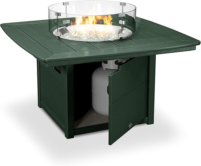 POLYWOOD® Nautical 42" Fire Pit Table in Green