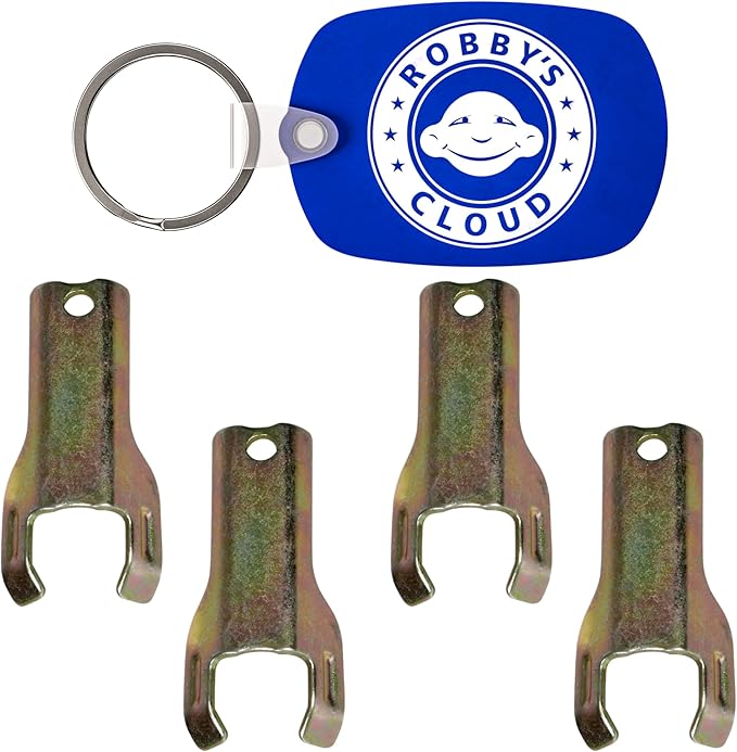 Replacement Key for Bell Labs Protecta Bait Stations - Compatible with Protecta RTU, LP, Sidekick, Sidewinder, Mouse Bait Stations and Pest Monitors - Comes with Robby’s Cloud Keychain (4 Pack)