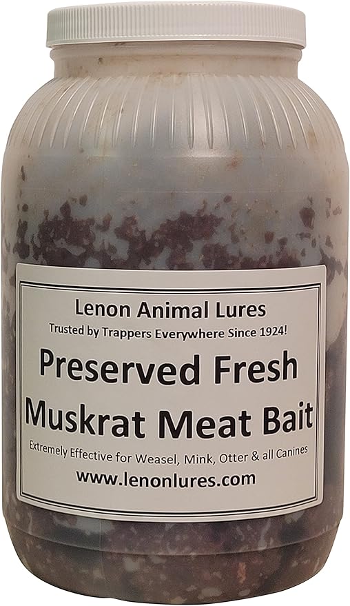Lenon's Fresh Muskrat Meat Bait for Weasel, Mink, Otter and Raccoon
