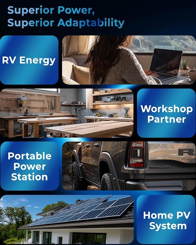 2000W Pure Sine Wave Power Inverters, LVYUAN 4000W Peak Power 12V DC to AC 120V Power Converter for RV, Truck, Outdoor, Remote Control Quadruple AC Outlets and USB Ports Inverter with LCD Display
