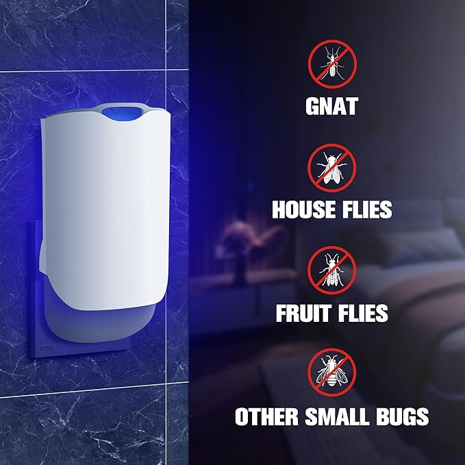 Indoor Flying Insect Light Trap, Fruit Fly Catcher