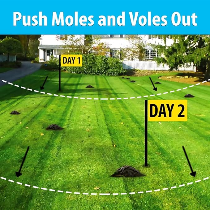 Nature's MACE Mole and Vole Mace, Mole Deterrent for Yard, 1 Gallon, 100% Pure Castor Oil, Lawns, Mole Repellent, Stop Tunneling, Mole Remover Treatment, Castor Oil Repellent, People, Pet, Plant Safe