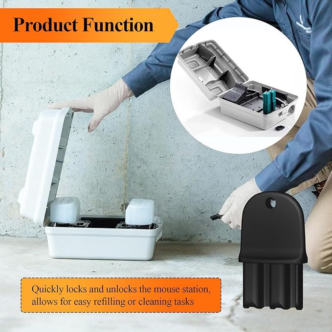 5 Pcs Mouse Station Key Replacement, Fit for Bell Labs Protecta EVO Express, Ambush, Circuit and Protecta EVO Landscape Mouse Stations, in Home&Commercial Environment