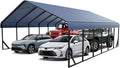 RV Metal 20x30FT Carport Canopy Heavy Duty Carports Kits for Garage,Aluminum Car Ports with Steel Shelter Frame Cover for 3 Car or Boats