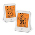 EAGLE PEAK Digital Hygrometer Thermometer Humidity Gauge with Backlight Display, Indoor Room Thermometer with Temperature Humidity Monitor for Nursery Room Greenhouse Basement, 2 Pack