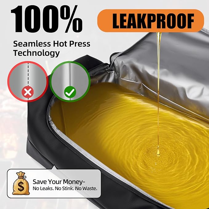 BBQ Blanket for Resting Meat, Leak-Proof Insulated Meat Resting Bag, 270°Top Opening for Large Briskets, Turkey, Washable Smoker Accessories Gifts for Men, Christmas Stocking Stuffers for BBQ Lover