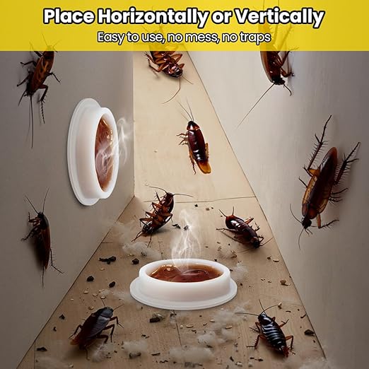 Professional Strength Cockroach Gel Bait, 16 Pack Effective Roach Consume Bait Killer for Heavy Infestations, Pet Safe Formula for Control in Cracks Crevices Walls