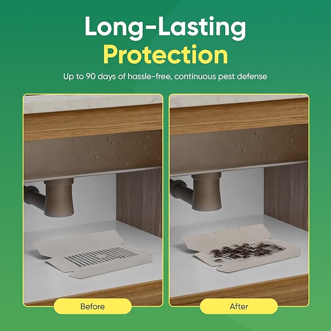 Roach Trap Indoor - 12 Pack | Effective German Roach Killer for Home Infestation - Child and Pet Safe Cockroach Traps Easy-to-Use Glue Traps for Roaches – UCatch
