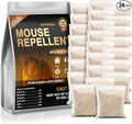 Mouse Repellent Pouches,24 Pack Natural Rodent Repellent for Indoor Use - Keeping Mice Out of Home, Car, Garage & Attic, Safe for Humans and Pets