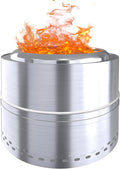 20'' Smokeless Firepit,304 Stainless Steel Outdoor fire Pit,Smokeless Fire Pits for Outside with Carry Bag for Camping Backyard, Fire Pit Wood Burning Stove