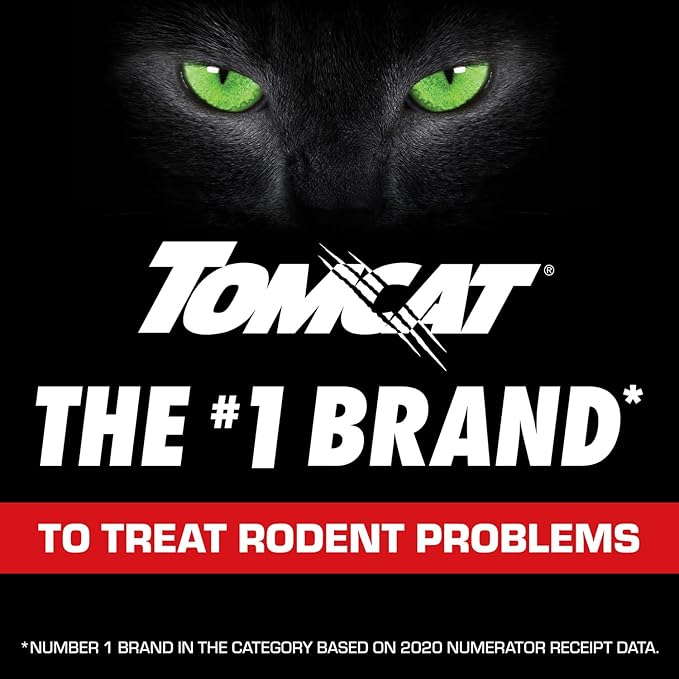 Tomcat Mouse Killer Child & Dog Resistant, Refillable Station for Indoor and Outdoor, 1 Station and 8 Poison Block Refills