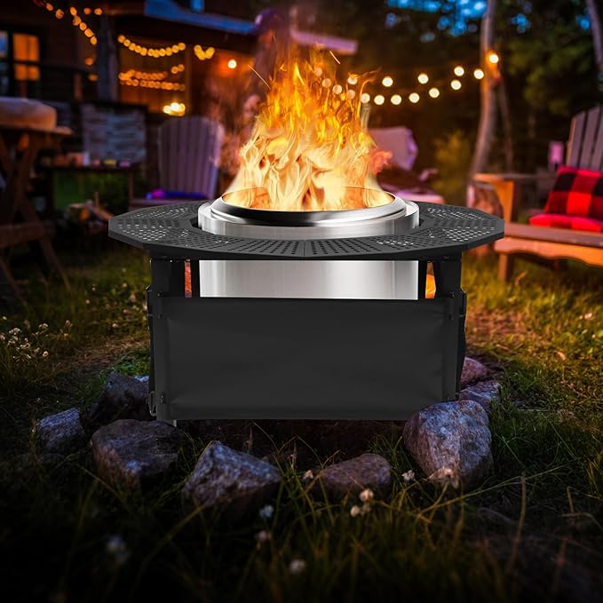 Fire Pit Bonfire Surround for Solo Stove Bonfire Ranger 2.0, Circular Safety Protection, Equipped with a Safety Support Frame to Prevent Direct Contact with The Ground