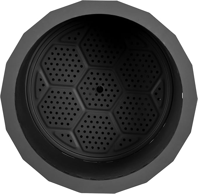 Flash Furniture Titus Commercial Grade Wood Burning Smokeless Outdoor Firepit - Black Finish - 19.5 inches - Portable - Waterproof Cover