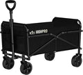 Highpro Collapsible Wagon Carts Foldable, Heavy Duty Beach Folding Wagon Cart with Wheels, Portable Grocery Garden Cart for Outdoor, Sports, Shopping, Camping, Black