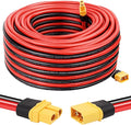 XT60 Extension Cable 10AWG 50FT XT60 to XT60 Cable with Male to Female Connector for Portable Power Station Solar Panel RC Battery