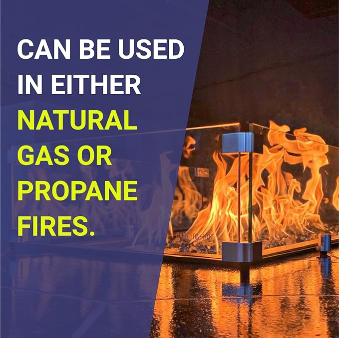 77.5" X 11.5" X 6” Linear Glass Flame Guard