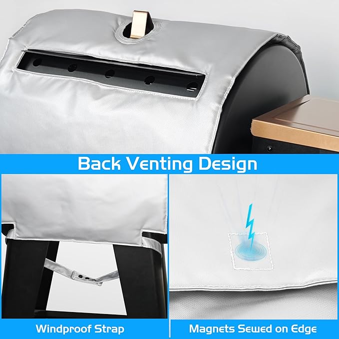 Lexington Insulated Cover for Pit Boss 500 Seriew Grill Thermal Insulation Blanket Navigator Sportsman 540 550 Wood Pellet Smoker Replacement Parts PB500NX PB500SP PB550G Accessory