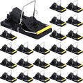 Qualirey 24 Pcs Mouse Traps Plastic Snap Rat Trap Bulk Reusable Quick Effective Safe for Indoor Outdoor Home House Warehouse Garden Kitchen 3.86 x 1.81 x 2.17 Inch (Black,Yellow)