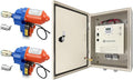 UYGALAXY Greenhouse Roll Up Motors with Limit Switch (2 Packs) + Automated Timer Controller Transformer Electric Box (AC110V to DC24V) for Top Greenhouses Ventilation, Automatic Venting Kit