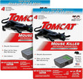 Tomcat Mouse Killer Child Resistant, Disposable Station, 2-Pack (8 Preloaded Stations)