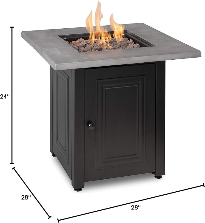 Endless Summer, Wakefield, Square 28" Outdoor Propane Fire Pit