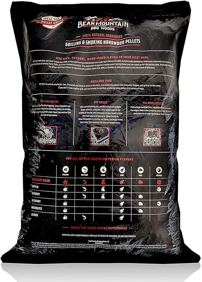 Bear Mountain All Natural Wood Pellets for Smoker, Grill & BBQ, 40 Lbs, Mesquite - Premium Hardwood Barbecue Pellets for Indoor and Outdoor Grilling
