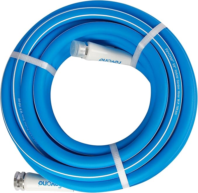 Fevone Garden Hose 35 ft., Lightweight Hybrid Water Hose, Flexible and Durable, Leak-Free Connections