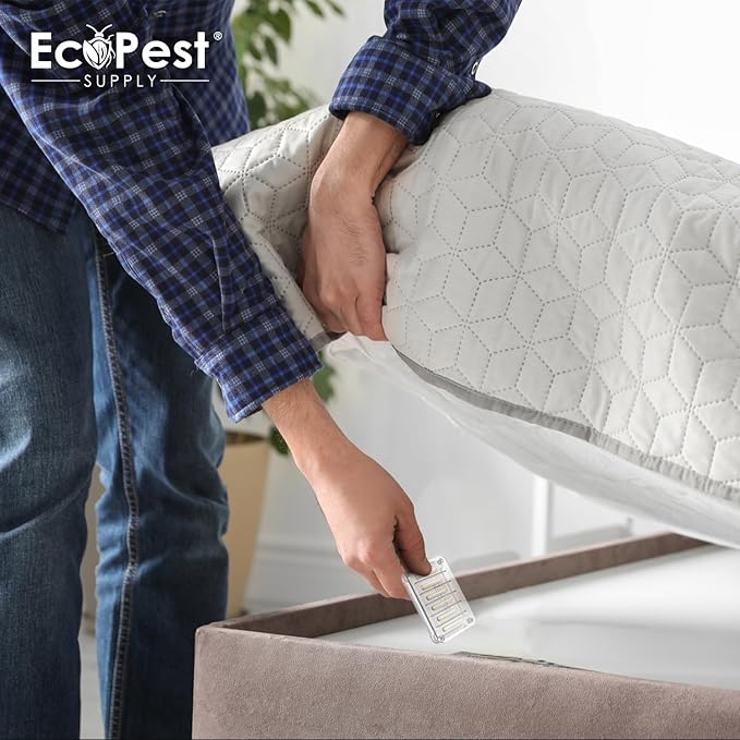 Bed Bug Detector – 12 Pack | Early Detection Bed Bug Trap, Monitor, and Detector for Home and Travel | Indoor Pest Control Traps for Bedbugs