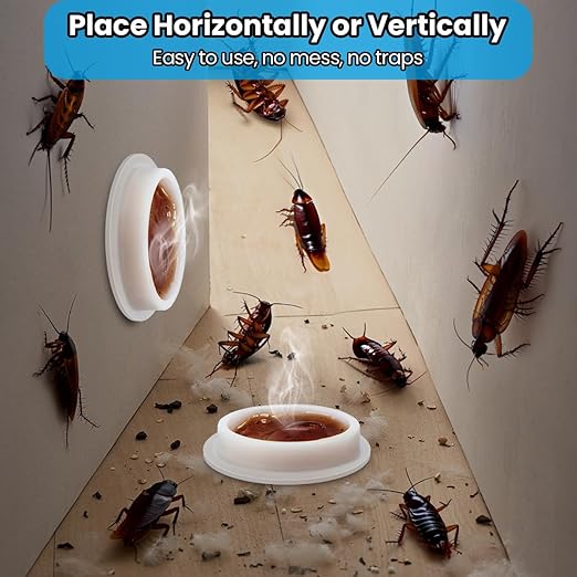 Professional Strength Cockroach Gel Bait, 32 Pack Effective Roach Killer Consume Bait for Heavy Infestations, Pet Safe Formula for Control in Cracks Crevices Walls
