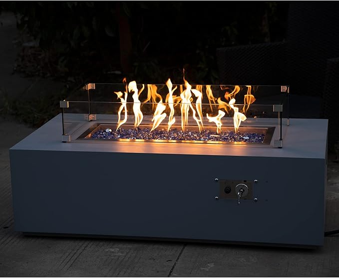 Stanbroil 10-Pound Fire Glass - 1/2 inch Reflective Tempered Fire Glass for Fireplace Fire Pit, Cobalt Blue Reflective