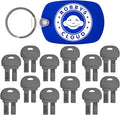 Key for EZ Klean Rat Bait Stations and Exterminators Choice Bait Boxes - Mouse Bait Station Key compatible with FBS Fly Bait Stations and EZ Klean Bait Stations - With Robby’s Cloud Keychain (12 Pack)