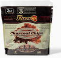 FlavrQ® 2lb Bag of Charcoal Chips - Convert Gas Grill to Charcoal in Seconds - 100% All-Natural and Chemical-Free Canadian Sugar Maple Wood - Cooks Faster and sear Food About 50% Faster