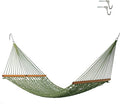 Original Pawleys Island Single Meadow DuraCord Rope Hammock – 12 ft. x 50 in., 1-Person, 450 lb Capacity, Oak Spreader Bar, Zinc-Plated Hardware, Handcrafted in The USA