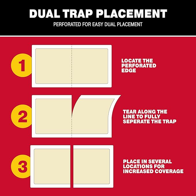 Catchmaster Cricket XL Giant Glue Boards 48Pk, Cricket Traps Indoor with Adhesive Attractant Design, Bug Catcher Traps for Inside Your Home, Insect Killer for House & Garage, Pest Control for Home