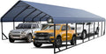RV Metal 20x40FT Carport Canopy Heavy Duty Carports Kits for Garage,Aluminum Car Ports with Steel Shelter Frame Cover for 4 Car or Boats