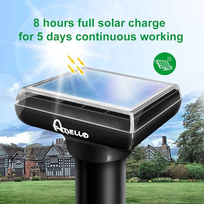 2024 Apello Solar Mole Repellent Chipmunk Repellent Ultrasonic Vole Repellant Gopher Repeller Outdoor Deterrent for Lawns 6-Pack No Killing Like Gopher Traps Mole Killer