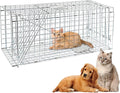 Animal Traps,Live Animal Trap for Cats,Raccoons,Rabbits,cat Trap for Stray Cats,Live Traps for Raccoons,Steel Foldable with Pedal Triggers (41.33 x 16.14 x 18.11 inches)