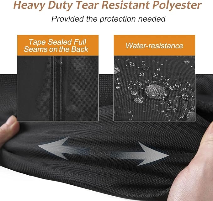 NettyPro Fire Pit Cover Round Waterproof Outdoor Firepit Cover for for Ikuby Ball Globe Patio Fireplace, 33 x 31 inch, Black