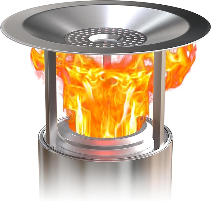 Heat Deflector for Solo Stove Mesa XL, Portable Fire Pit Heat Deflector with 3 Detachable Legs, Accessory for Mesa XL Fire Pit, Captures and Redirects Warmth, 304 Stainless Steel