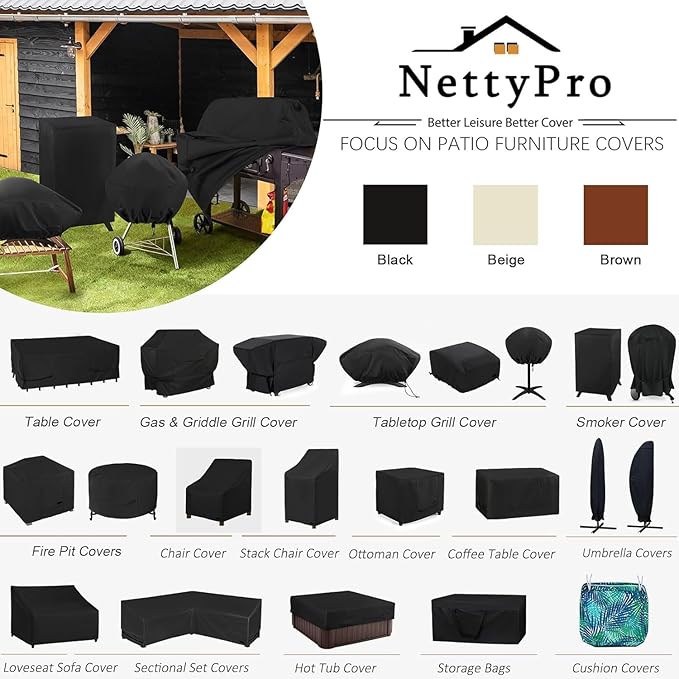 NettyPro Fire Pit Cover Round Waterproof Outdoor Firepit Cover for for Ikuby Ball Globe Patio Fireplace, 33 x 31 inch, Black