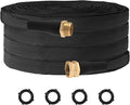 Upgraded Anti-Kink 50FT Non-Expanding Garden Hose, Flexible and Tough, Lightweight and Sturdy for Outdoor, Yard, Lawn, Car Wash, Marine, and Camper Use,and All-Season Use. U.S Standards Brass Fitting