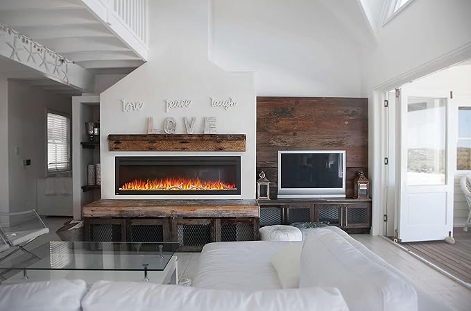 Napoleon Purview 72 inch Wall Mount Electric Fireplace - Black, NEFL72HI