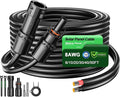 Bateria Power 30 Feet 8AWG Solar Panel Extension Cable, 10mm² Twin Wire Conductor Parallel Solar Wire Adapter Kit with Waterproof Female & Male Solar Connectors for RV, Marine, Photovoltaic Systems